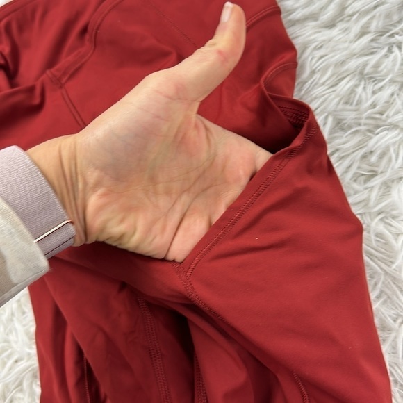 Lululemon Fast & Free Crop II *Nulux 19" Dark Sport Red - Picture 4 of 6